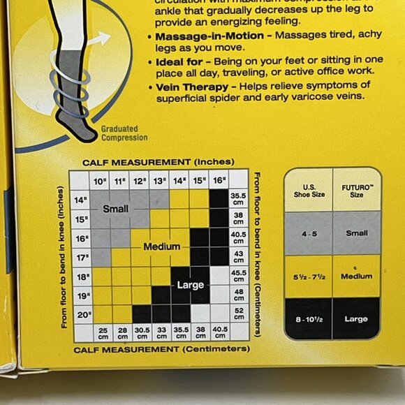 Futuro Energizing Ultra Sheer Knee Highs Mild Womens M Beige Mild Lot Of 3 - Picture 6 of 6